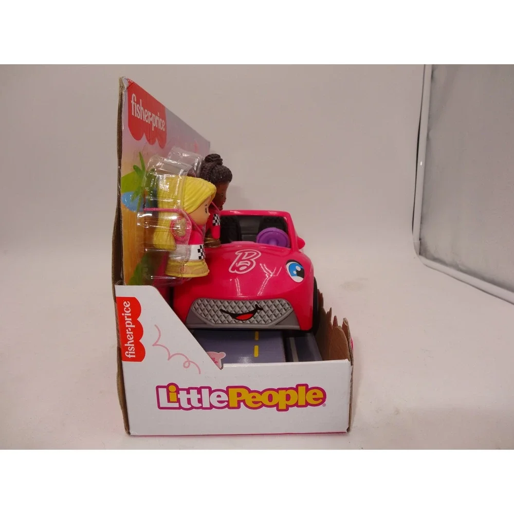 Fisher-Price Little People Barbie Convertible Toy Car with Music Sounds & 2 Figs